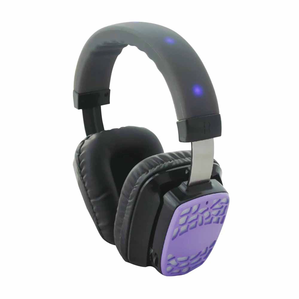 RF-609全体の販売ファッション3チャンネルLEDライトアクティブノイズキャンセルステレオ充電式ヘッドフォンサイレントパーティーと会議用