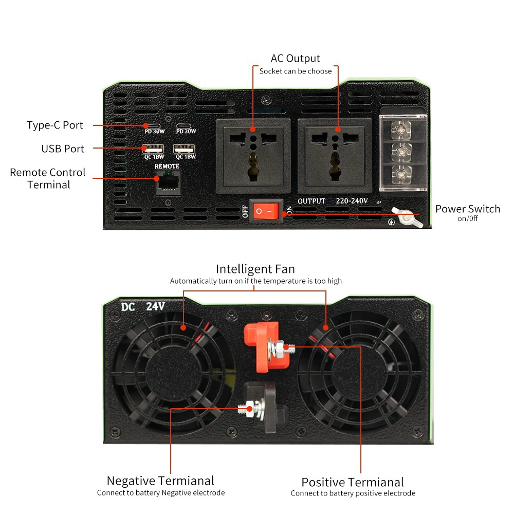 48V 4000W Pure Sine Power Inverter