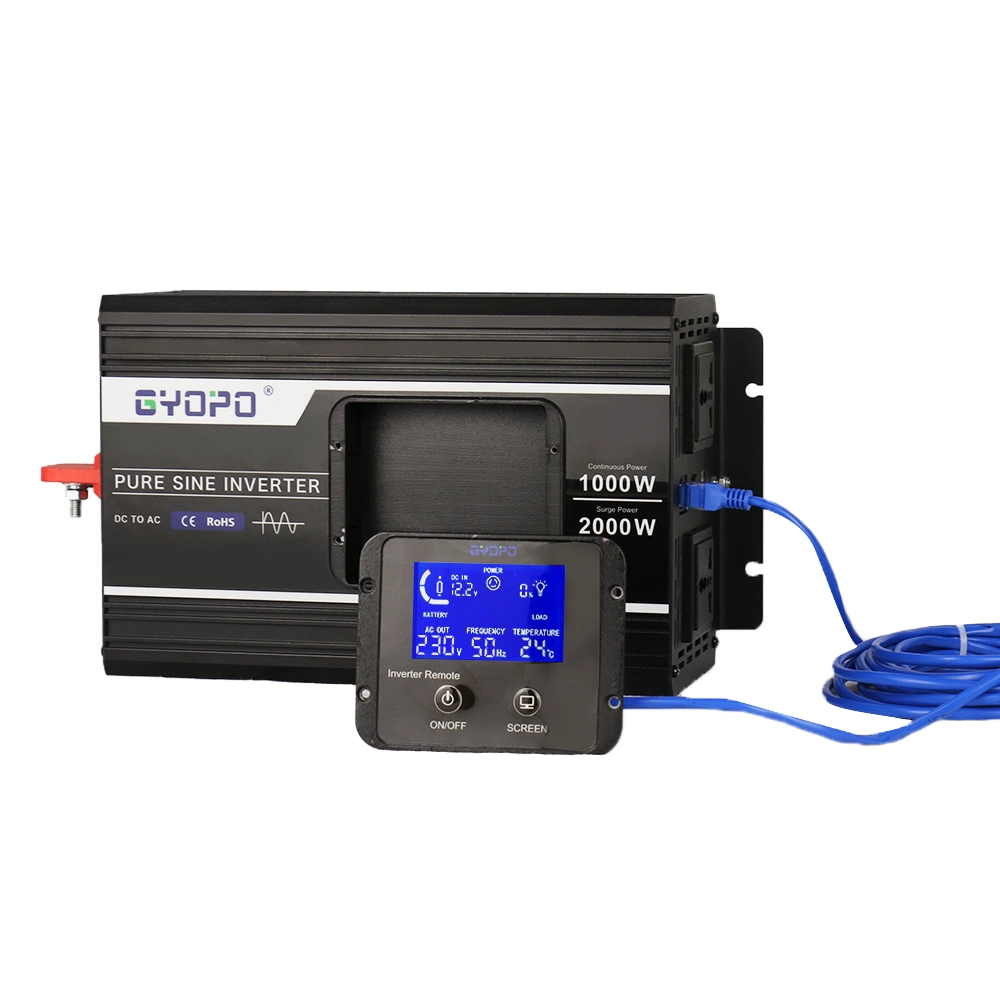 China 12V 220V 1000W Inverter  w/Detachable LCD - manufacturer