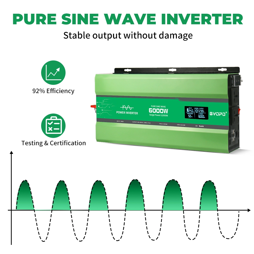 12V 220V 6000W Pure Sine Power Inverter