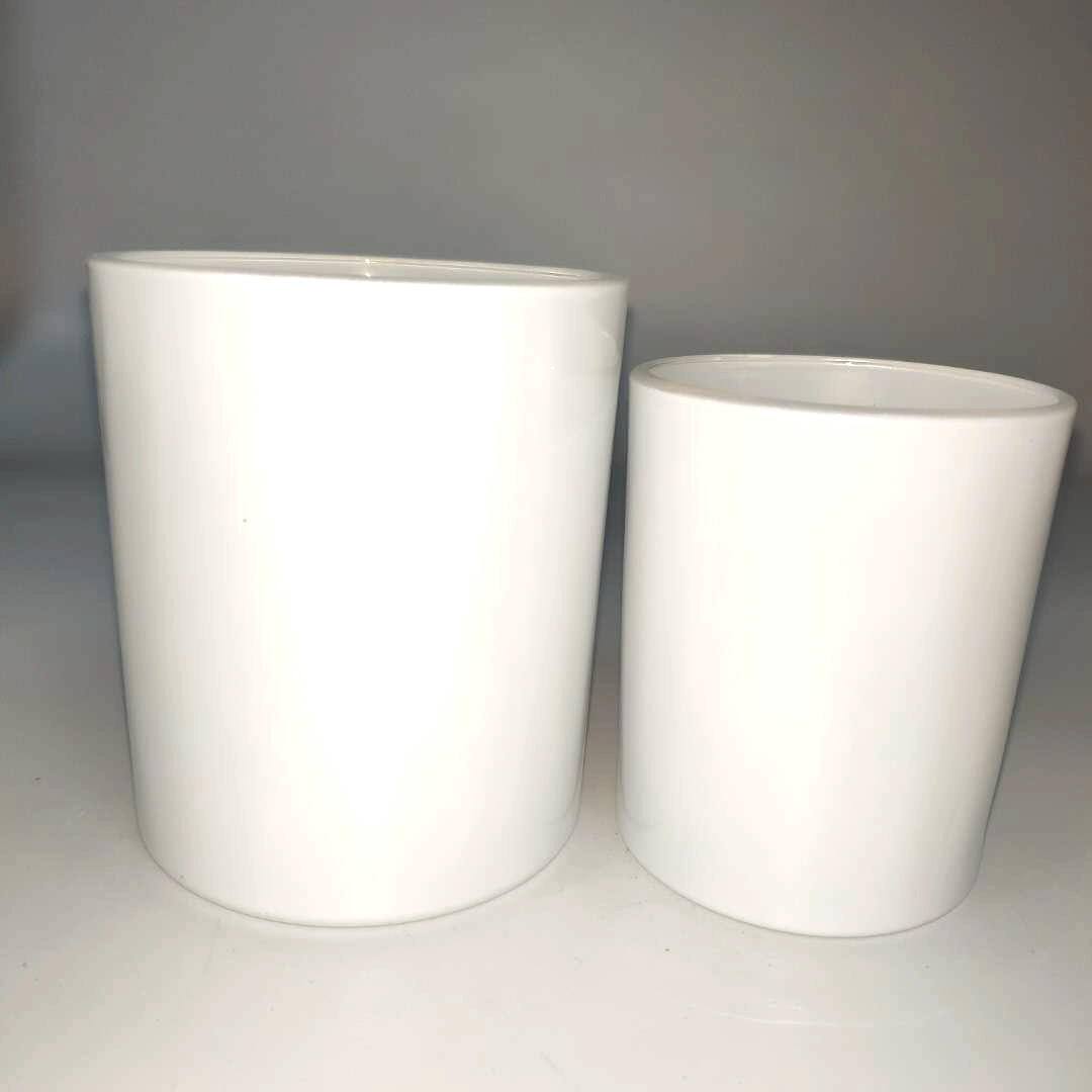 glossy white glass jars for candle making 400ml