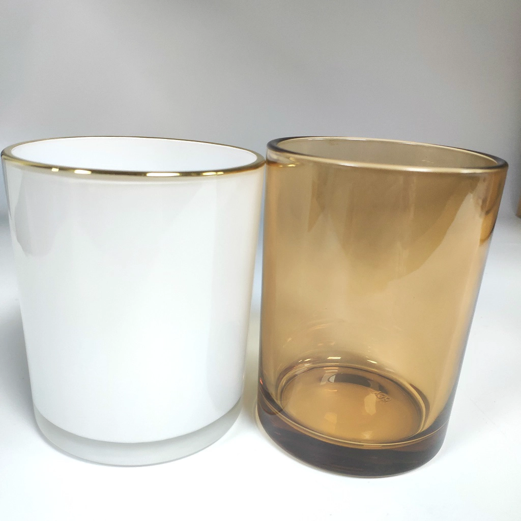 colored glass jars for candle making 11 oz