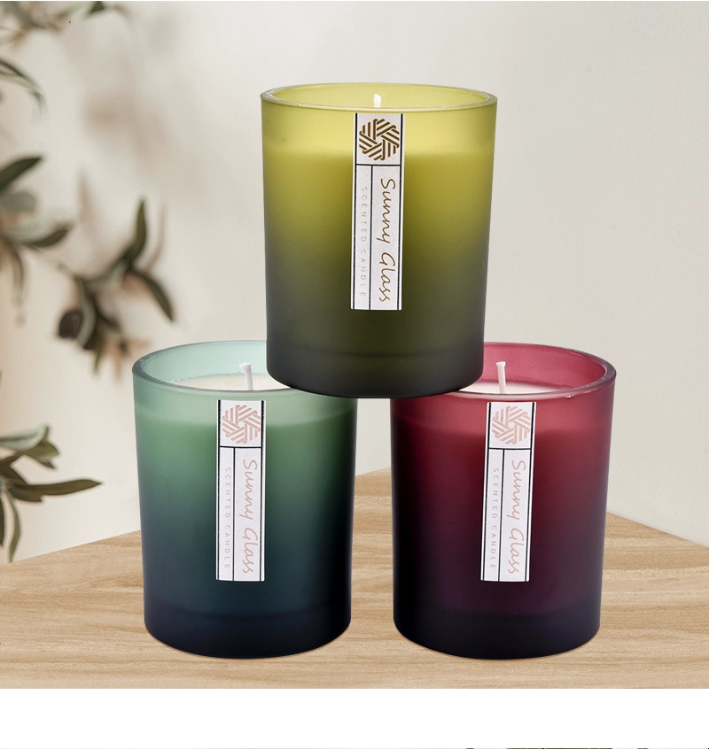 10oz 300ml Frosted Colored Glass candle containers home decor 10oz 300ml Frosted Colored Glass candle containers home decor