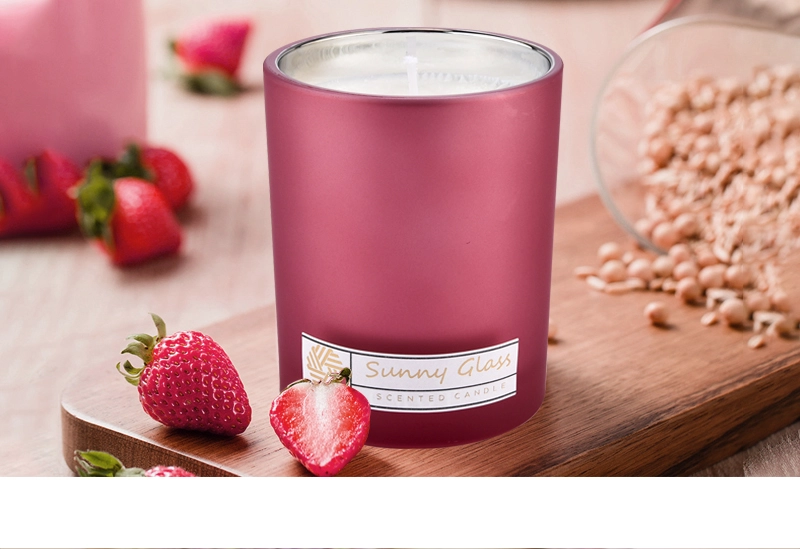 Unique glass candle jars wholesale custom color inside eletroplated