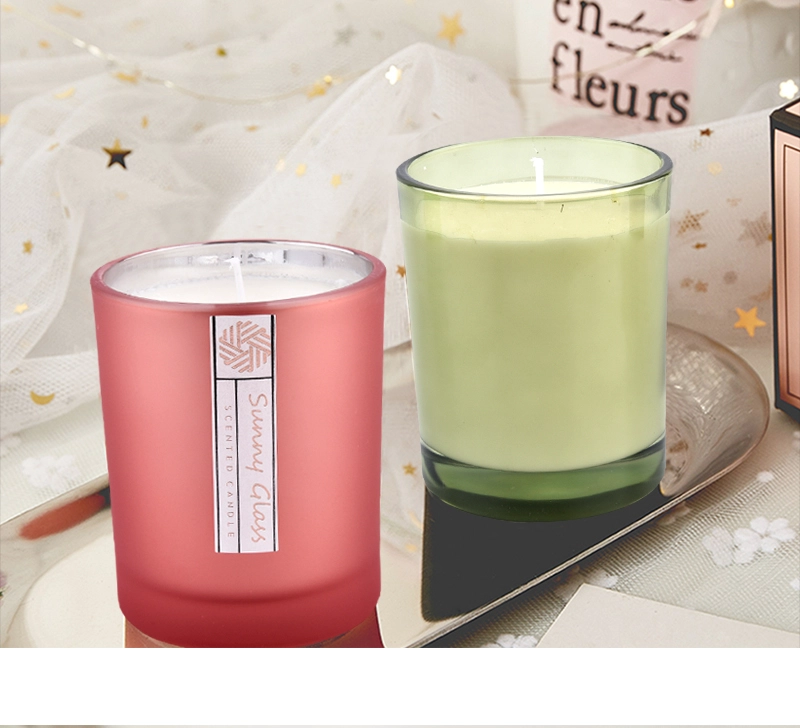 10 oz 300ml modern glass candle vessels garden decor customized color