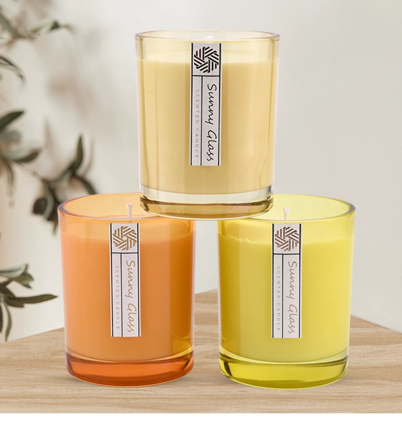 10 oz 300ml modern glass candle vessels garden decor customized color
