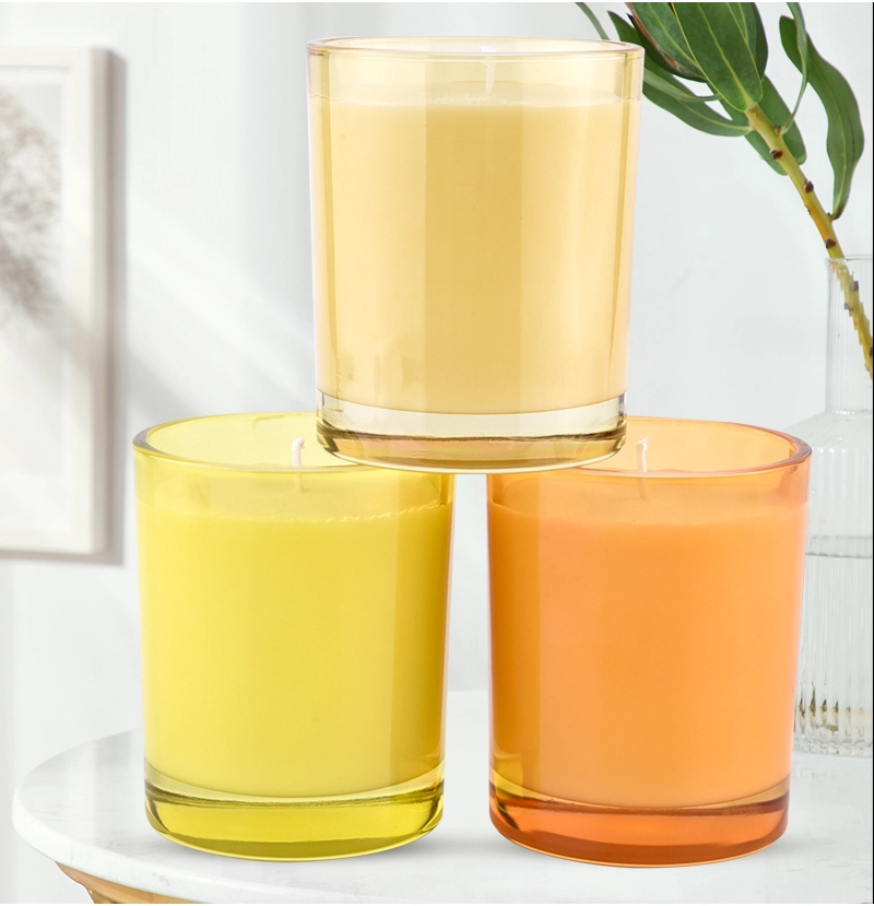10 oz 300ml modern glass candle vessels garden decor customized color