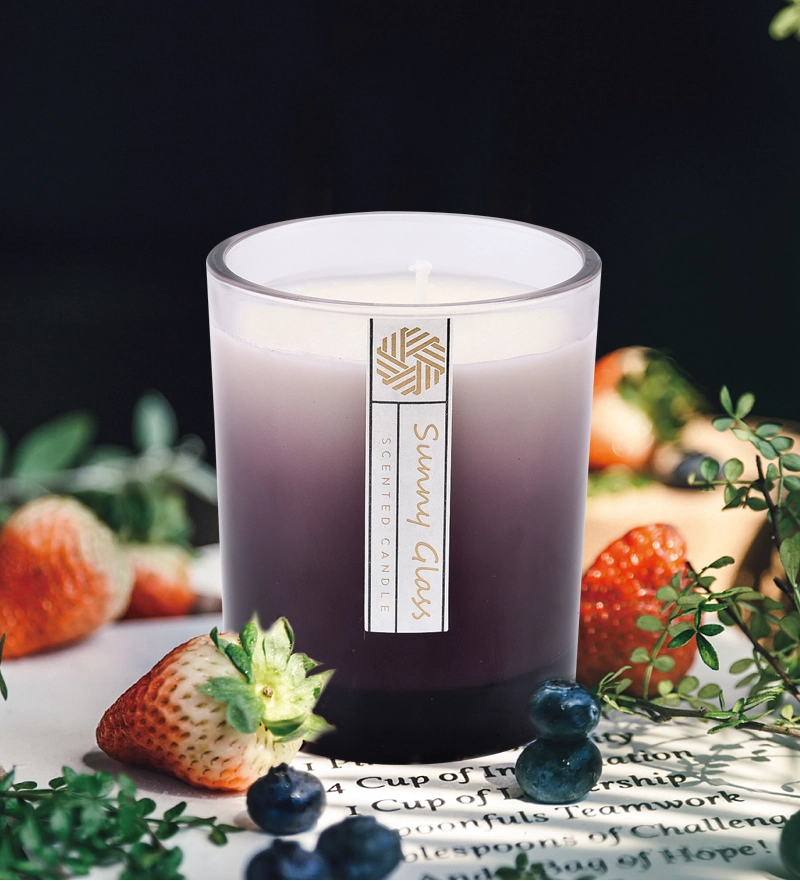 Custom candle glass jars gradient ramp decor 300ml Custom candle glass jars gradient ramp decor 300ml