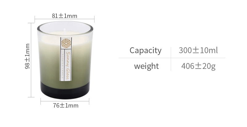 Custom candle glass jars gradient ramp decor 300ml Custom candle glass jars gradient ramp decor 300ml