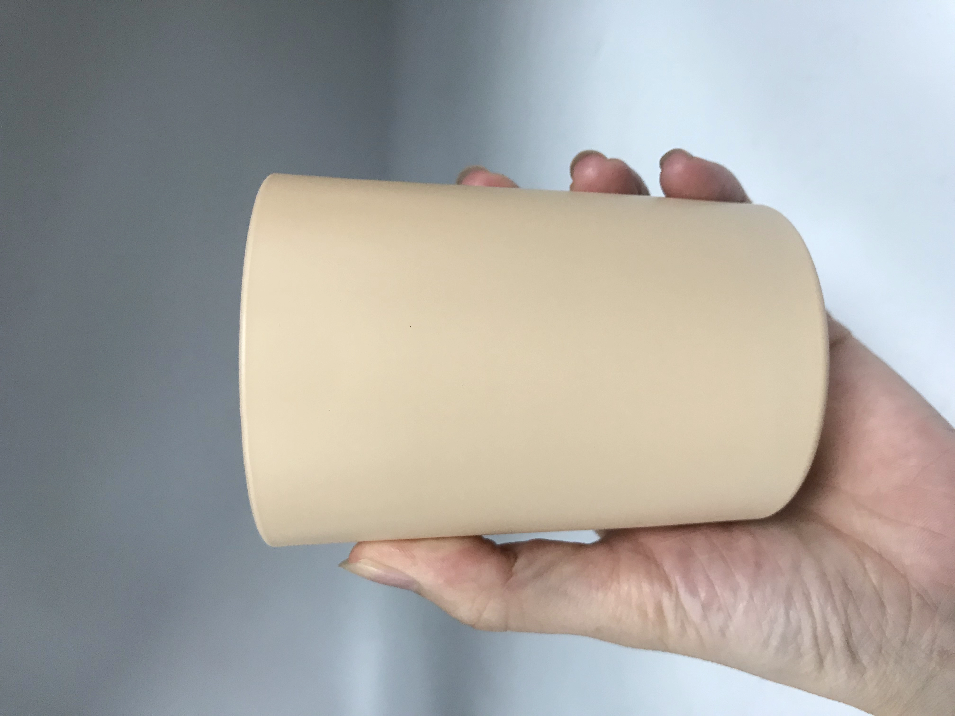 Matte color sprayed overall glass candle jars with thick wall Matte color sprayed overall glass candle jars with thick wall