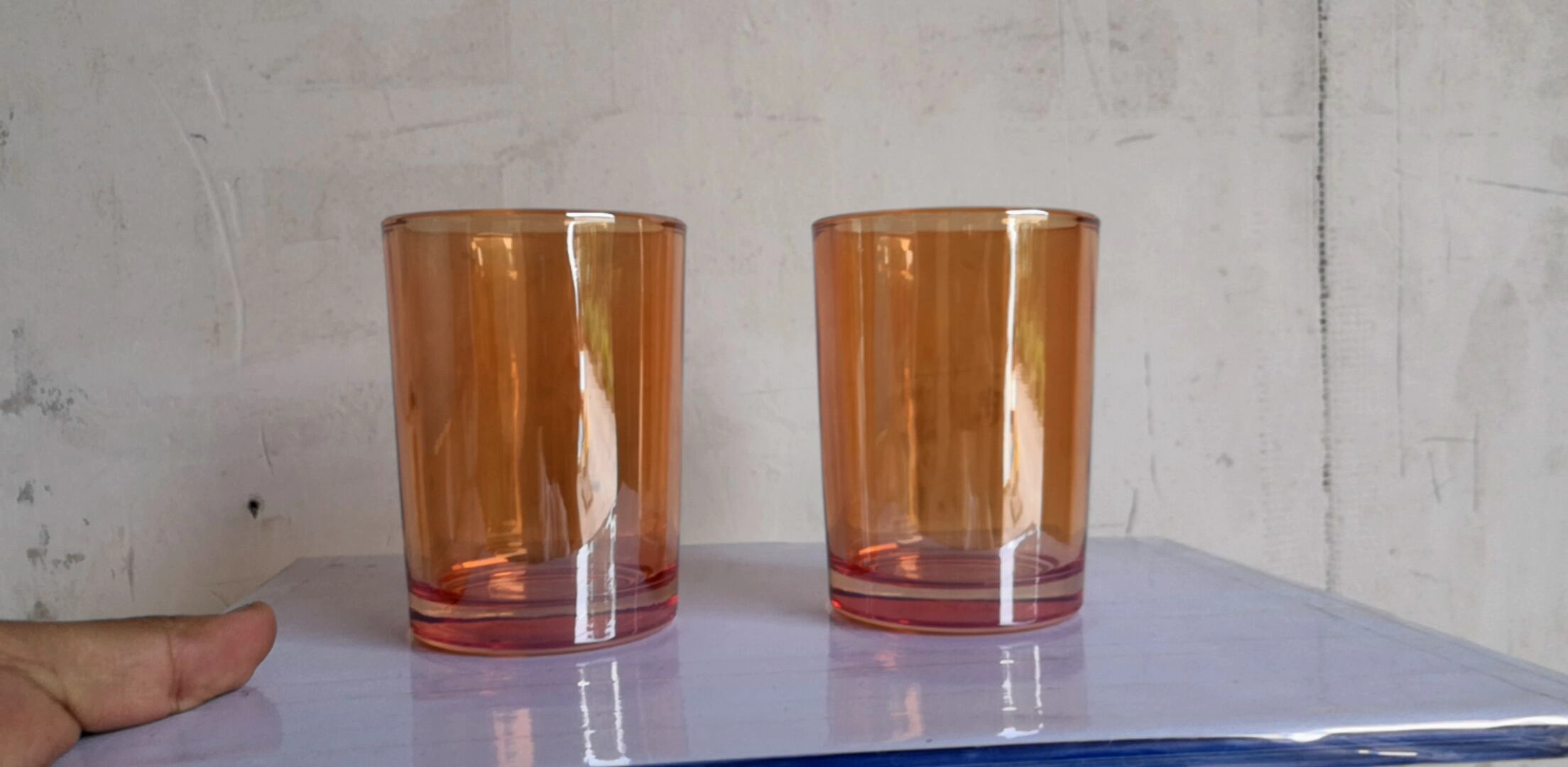 irridescent shiny glass candle jars with thick wall irridescent shiny glass candle jars with thick wall