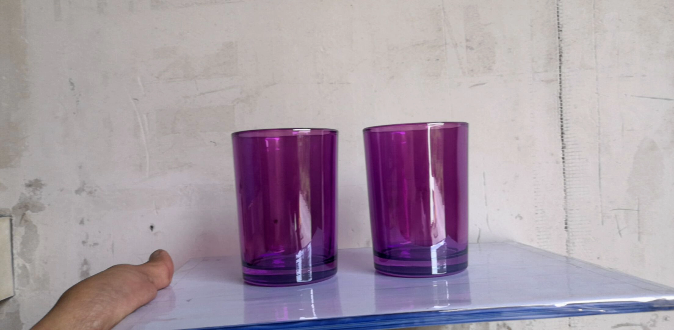 irridescent shiny glass candle jars with thick wall irridescent shiny glass candle jars with thick wall