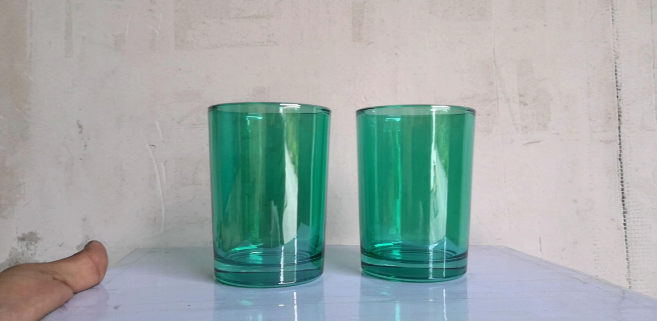 irridescent shiny glass candle jars with thick wall irridescent shiny glass candle jars with thick wall