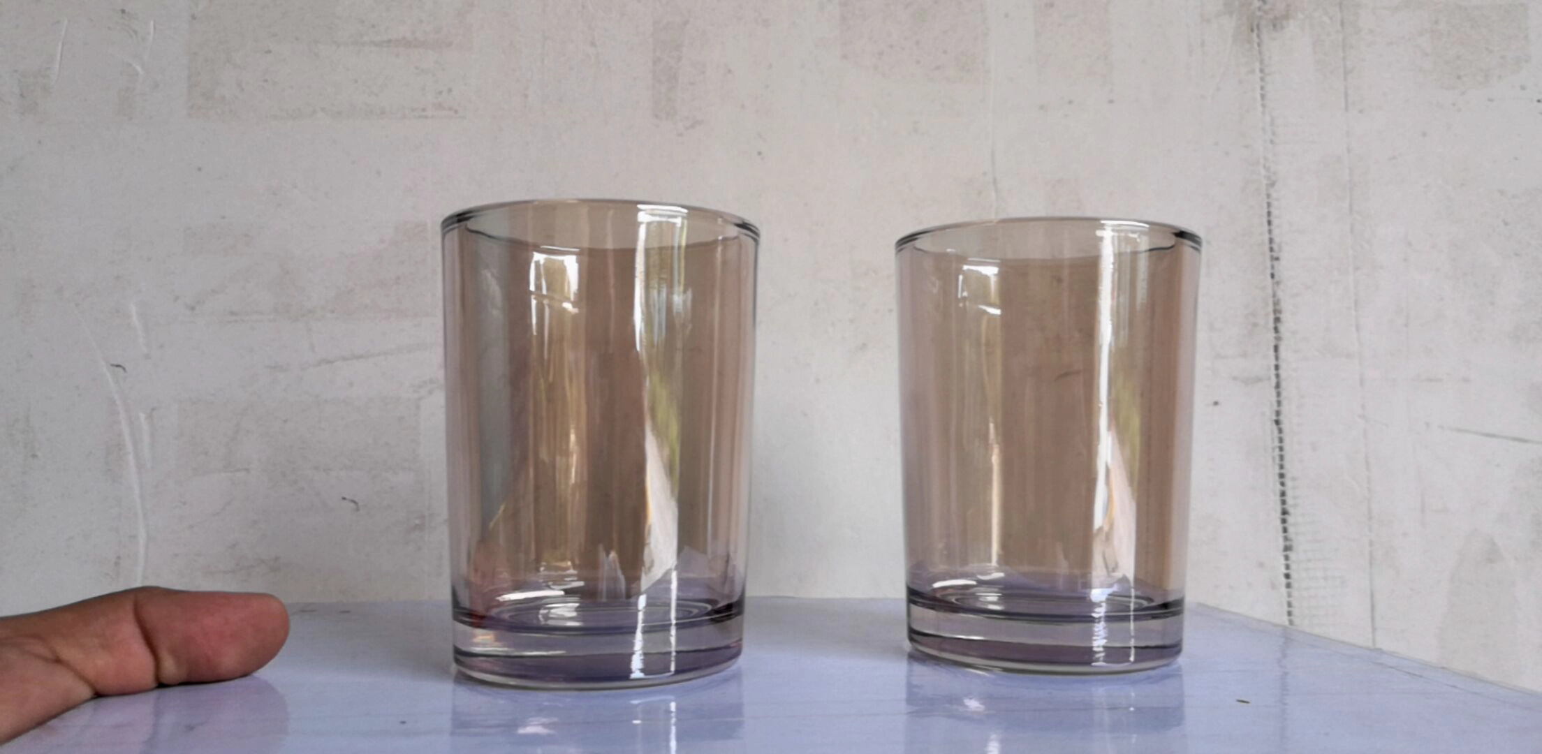 irridescent shiny glass candle jars with thick wall irridescent shiny glass candle jars with thick wall