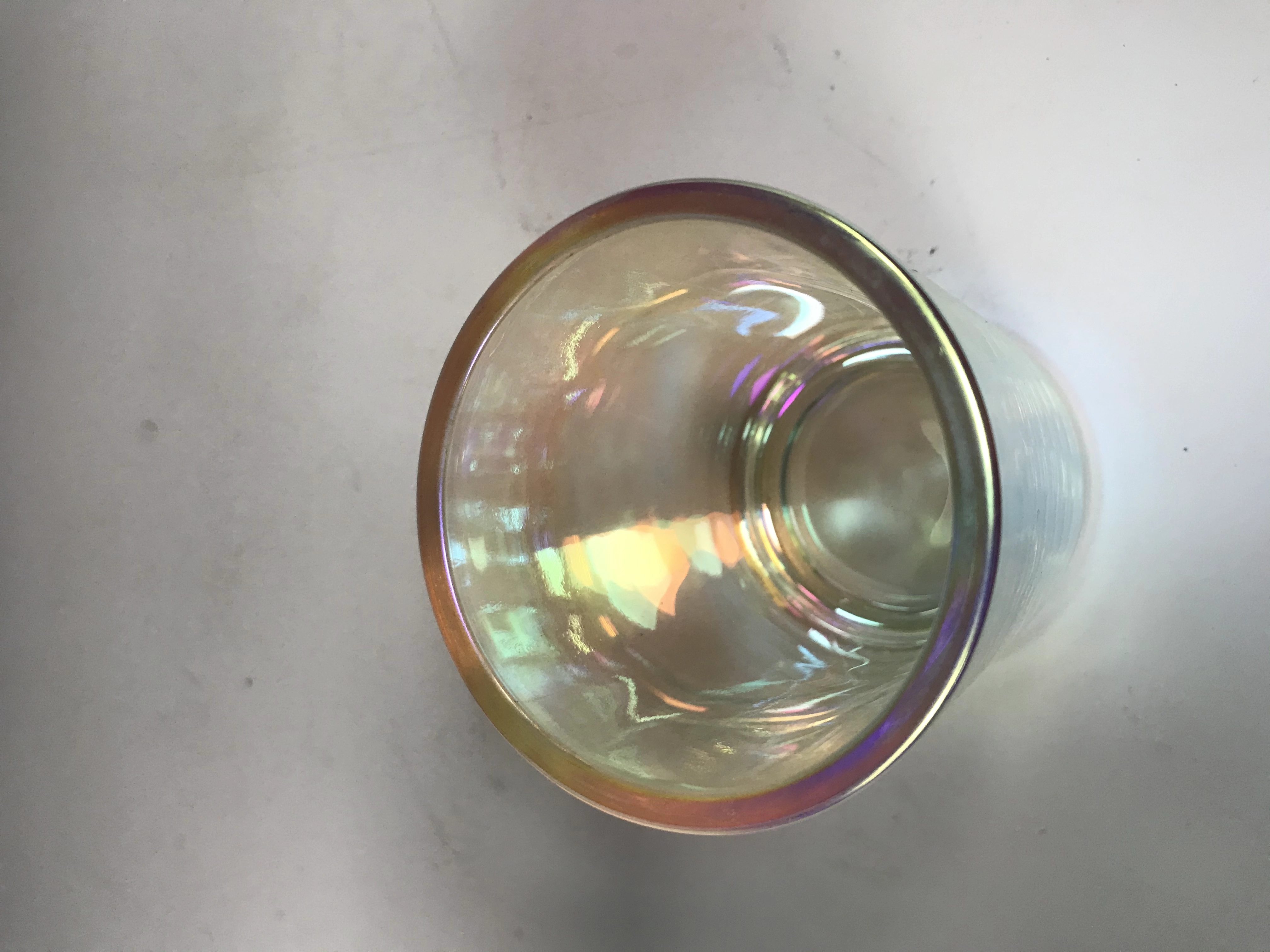 irridescent shiny glass candle jars with thick wall irridescent shiny glass candle jars with thick wall