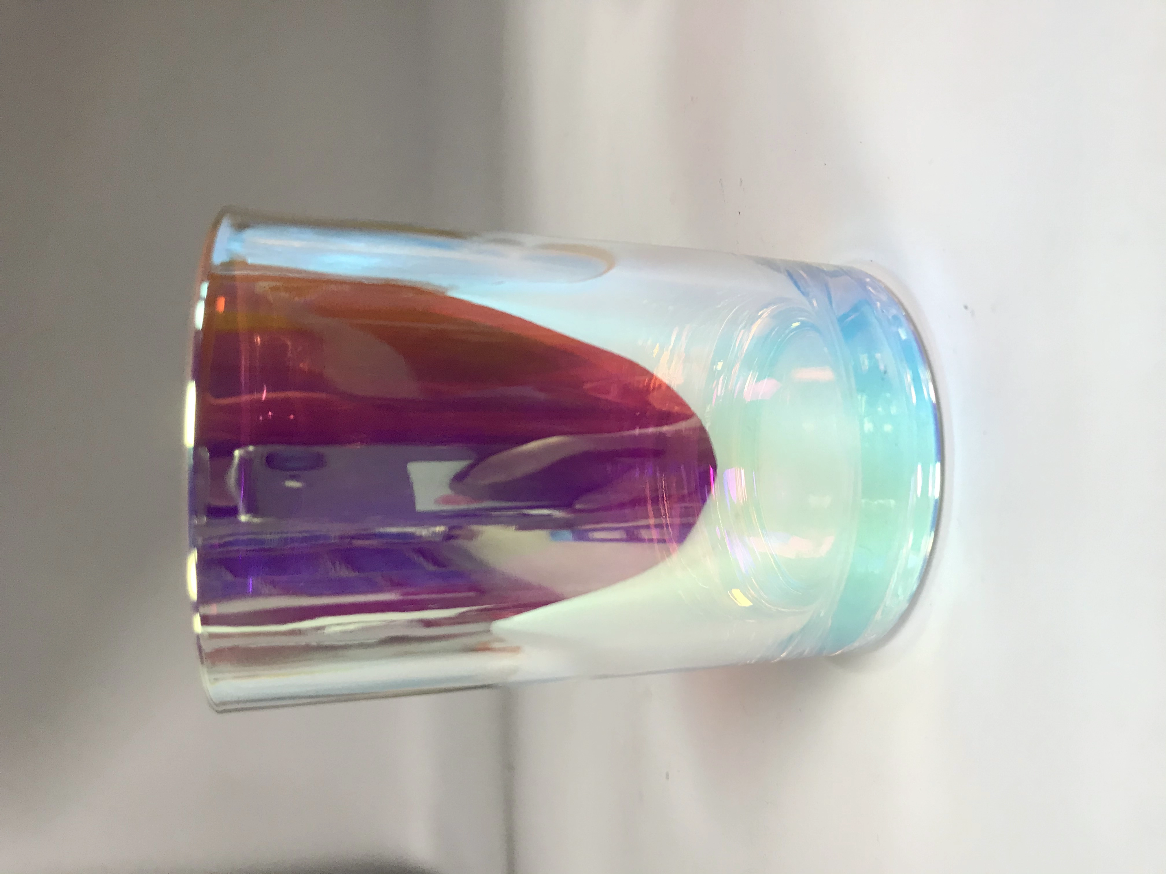 irridescent shiny glass candle jars with thick wall irridescent shiny glass candle jars with thick wall