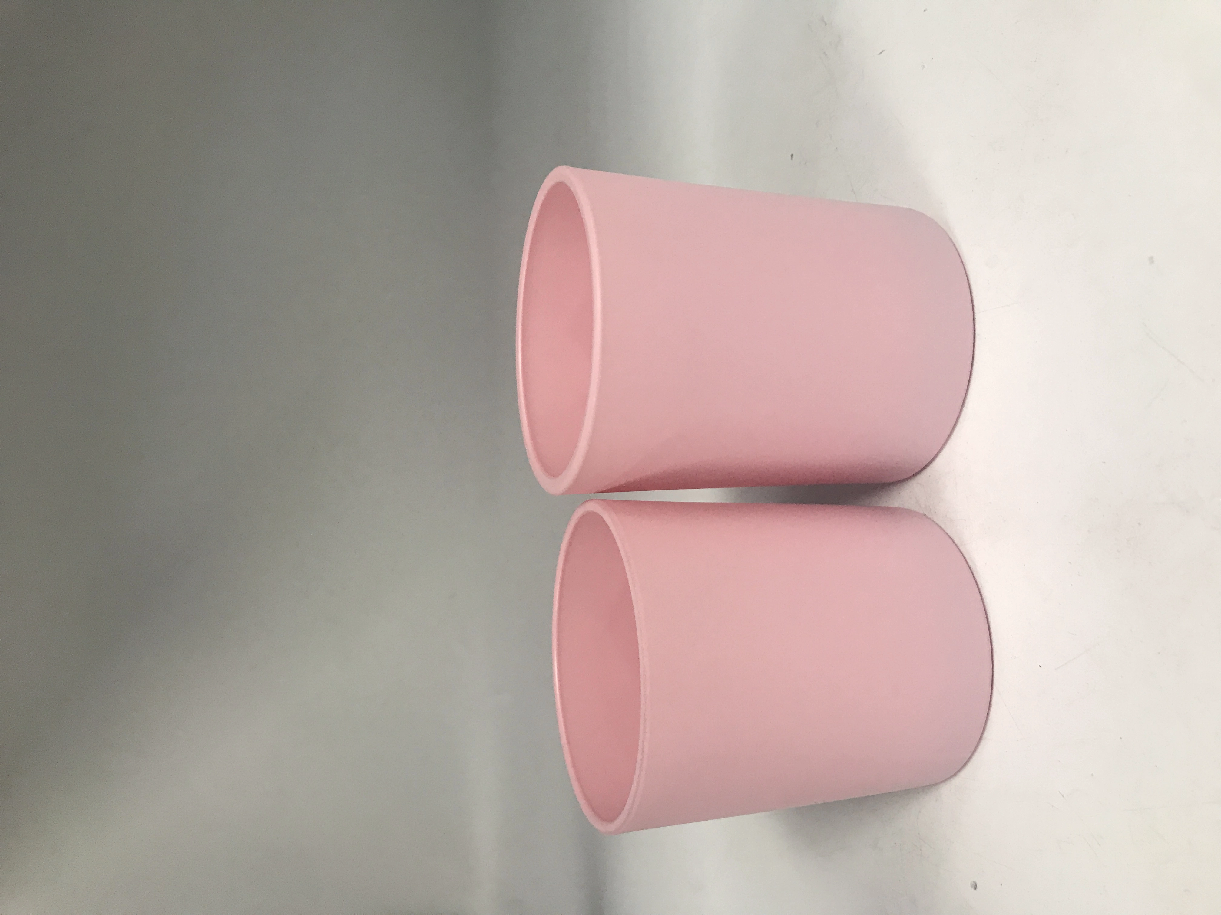 Pink color glass candle jars wholesale 8oz candle holders