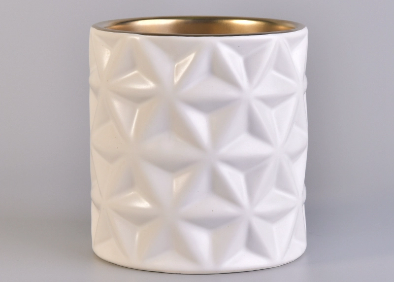 Fornitura di barattolo in ceramica modello bianco personalizzato