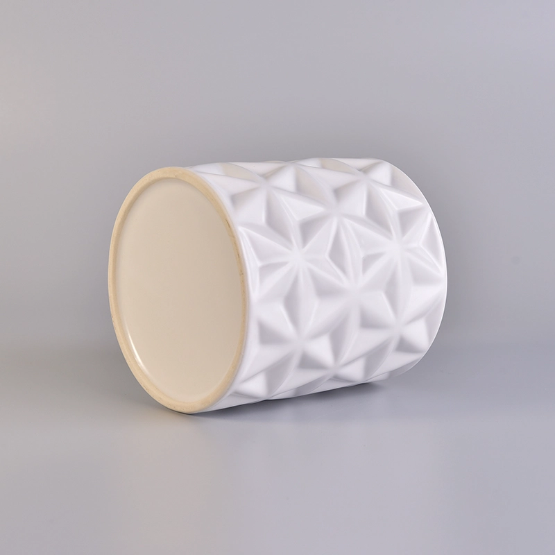 Fornitura di barattolo in ceramica modello bianco personalizzato