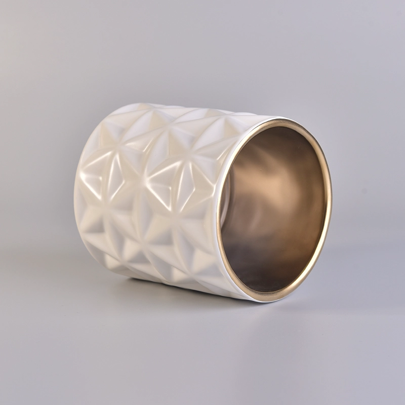 Fornitura di barattolo in ceramica modello bianco personalizzato
