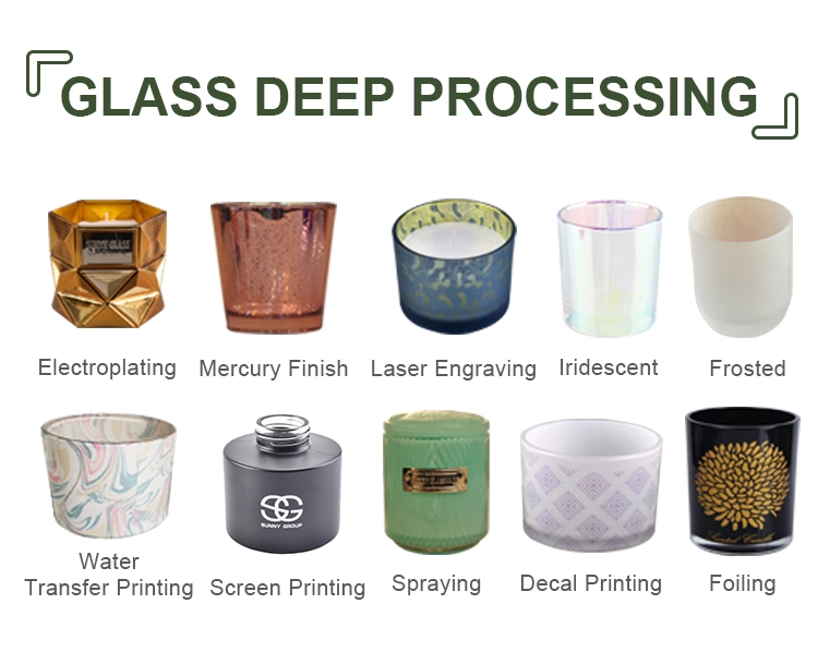 480ml 17oz glass containers for scented candle making
