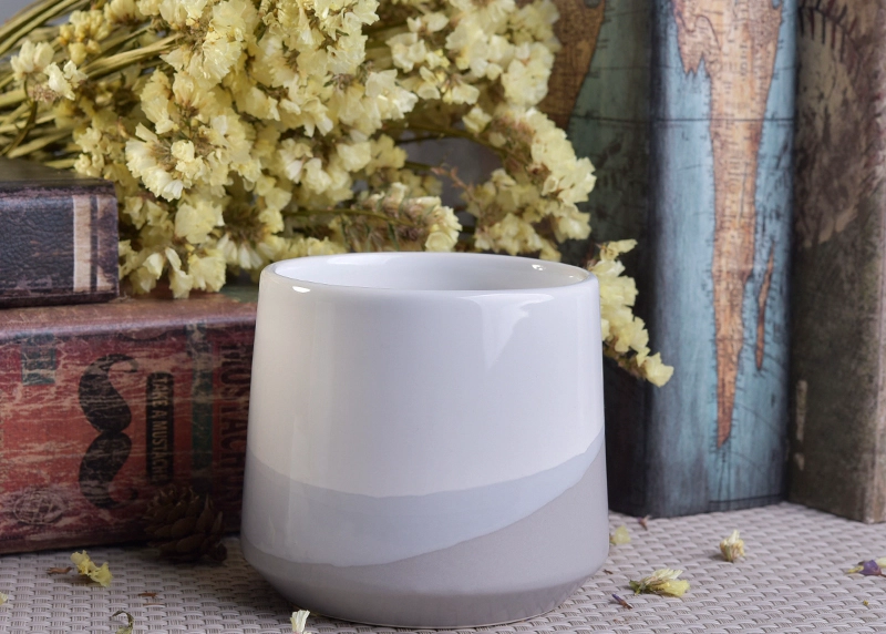 popular gloss ceramic candle container wholesale candle vessel