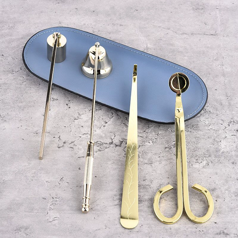 Home decor luxury gold metal candle snuffer 