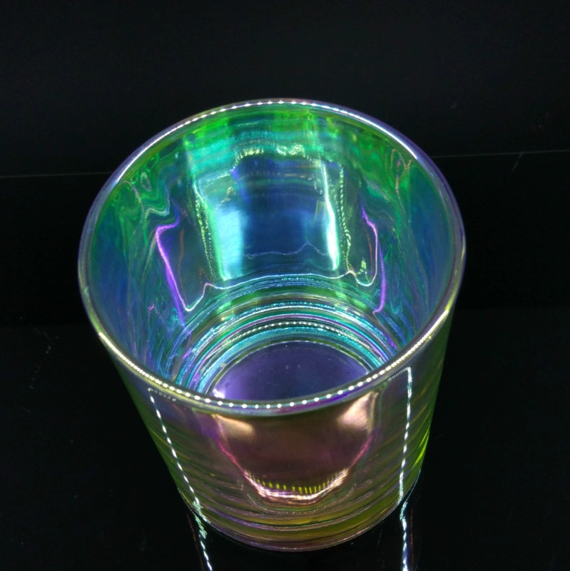 Luxury 2oz -20oz iridescent glass candle jar with low MOQ in bulk for home deco& wedding Luxury 2oz -20oz iridescent glass candle jar with low MOQ in bulk for home deco& wedding