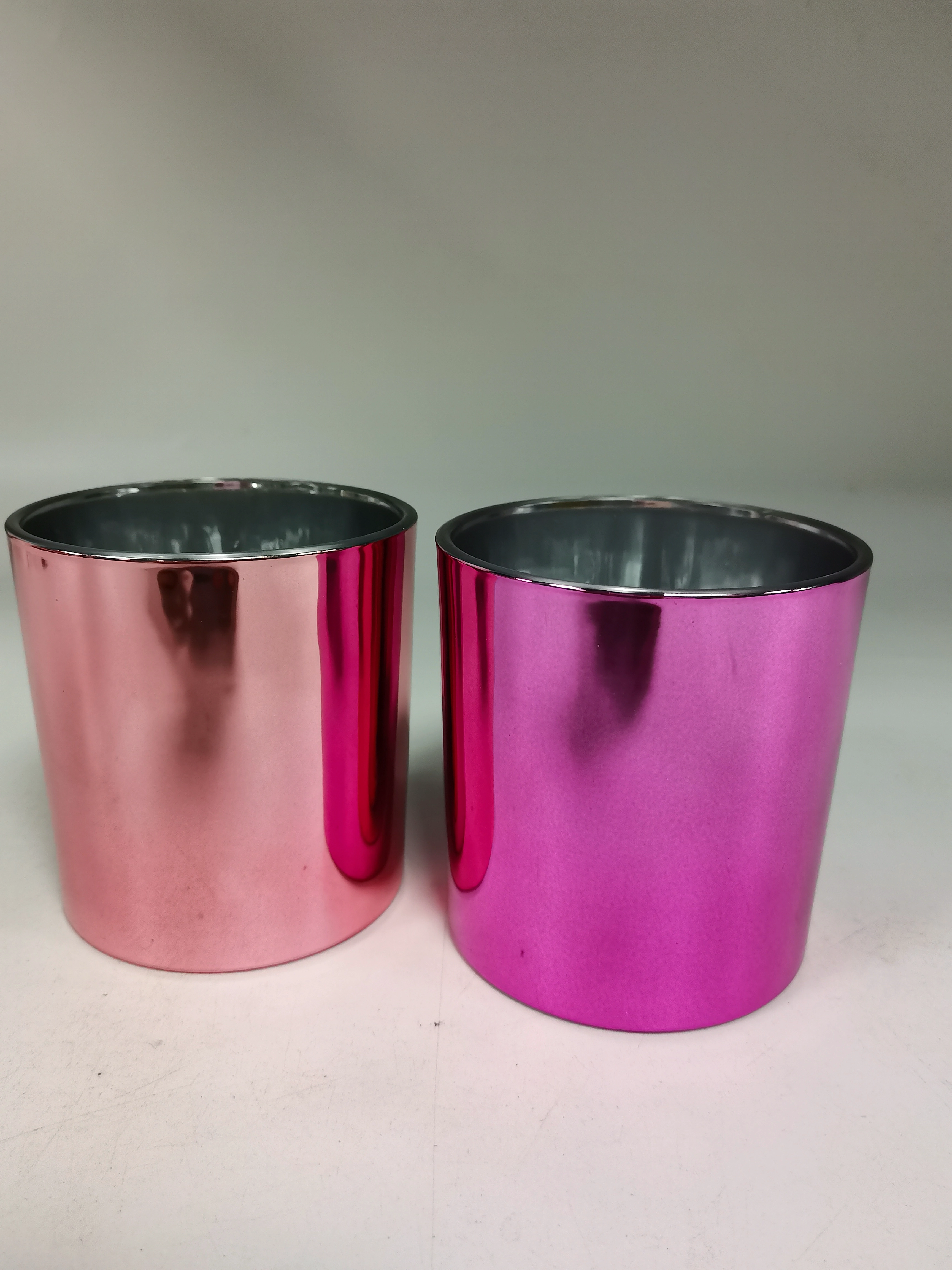 Hot sale customized electroplating with water dopped effect of customized color on glass candle jars for supplier Hot sale customized electroplating with water dopped effect of customized color on glass candle jars for supplier