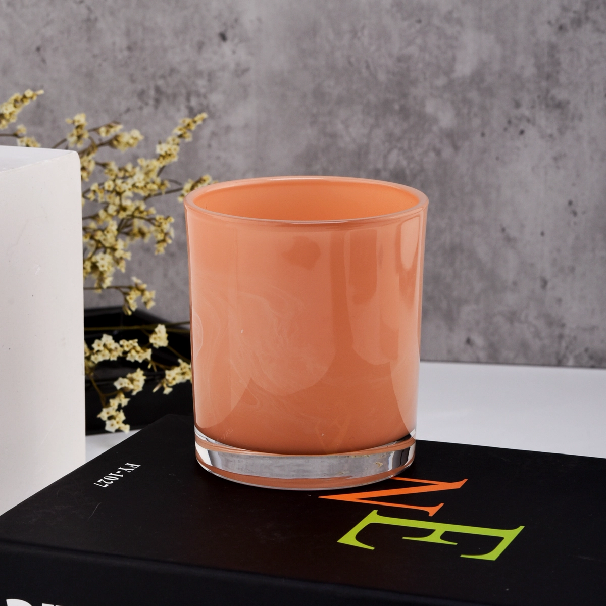 8oz 300ml marble colored glass candle vessel luxury candle Jar 8oz 300ml marble colored glass candle vessel luxury candle Jar