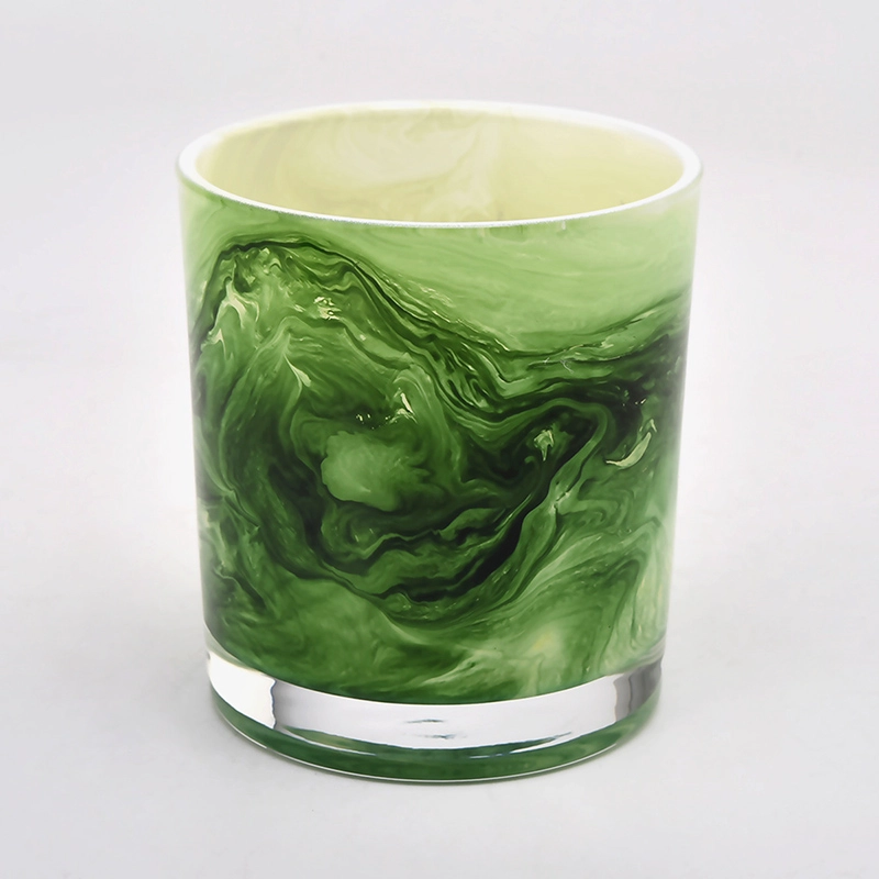hand painting 8oz glass candle jars for wholesale 