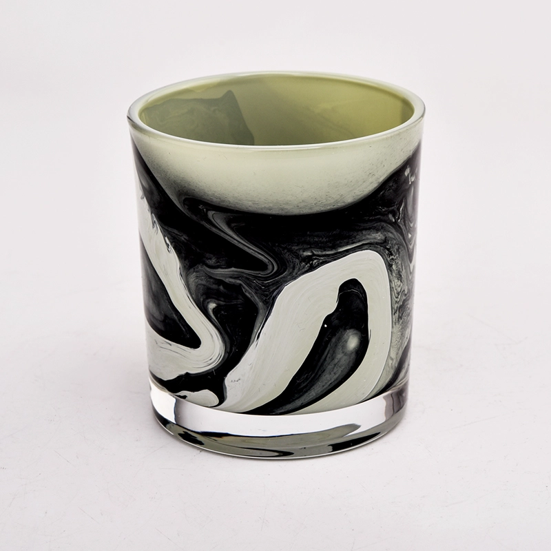 hand painting 8oz glass candle jars for wholesale 