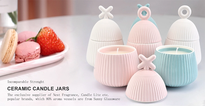 400ml Matte White Ceramic Candle Vessels Striped Ceramic Candle Vessels Wholesale 400ml Matte White Ceramic Candle Vessels Striped Ceramic Candle Vessels Wholesale