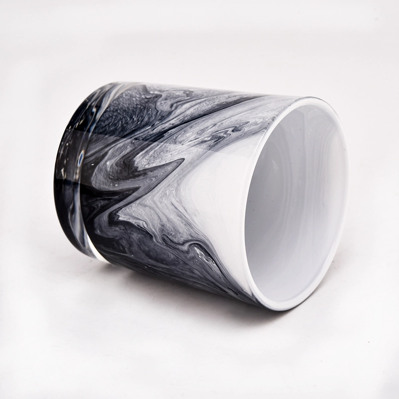 Supplier black painting effect on 2oz to 20oz glass candle jars in bulk Supplier black painting effect on 2oz to 20oz glass candle jars in bulk