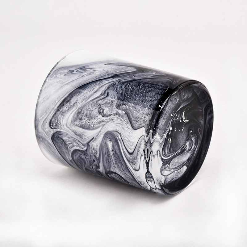 Supplier black painting effect on 2oz to 20oz glass candle jars in bulk Supplier black painting effect on 2oz to 20oz glass candle jars in bulk