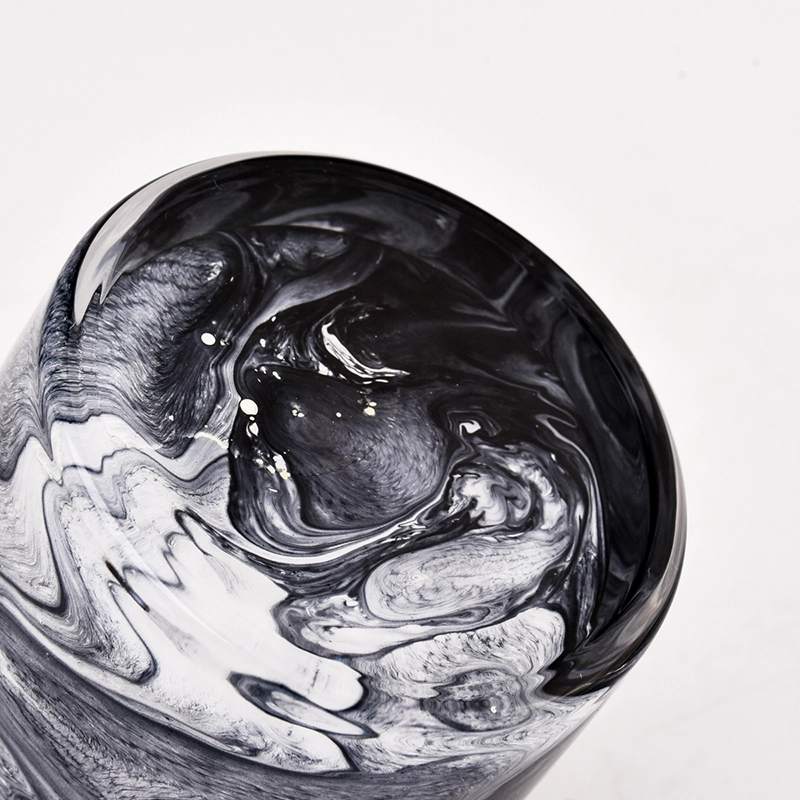 Supplier black painting effect on 2oz to 20oz glass candle jars in bulk Supplier black painting effect on 2oz to 20oz glass candle jars in bulk