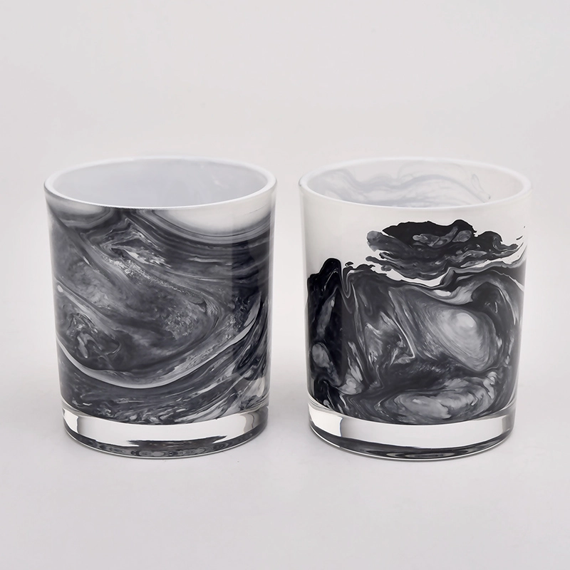 Supplier black painting effect on 2oz to 20oz glass candle jars in bulk Supplier black painting effect on 2oz to 20oz glass candle jars in bulk