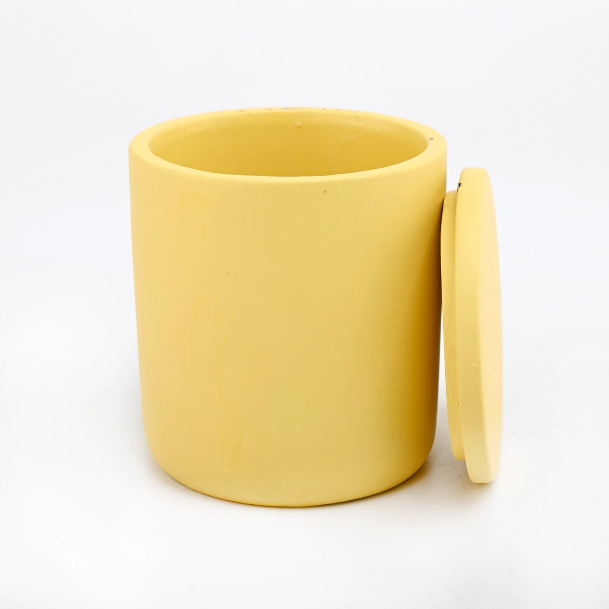 Sunny colorful concrete candle jar with lids for wholesale 