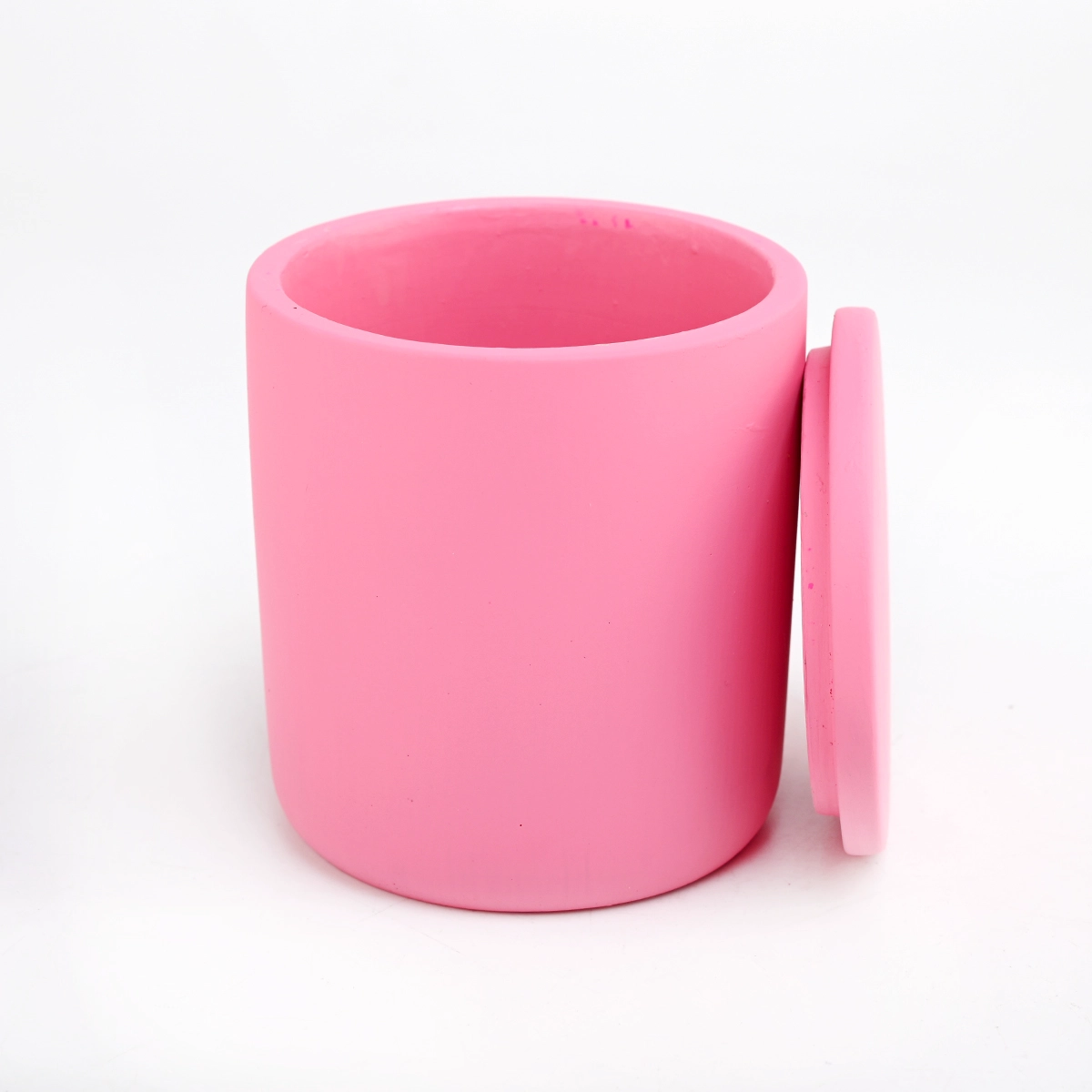 Sunny colorful concrete candle jar with lids for wholesale 