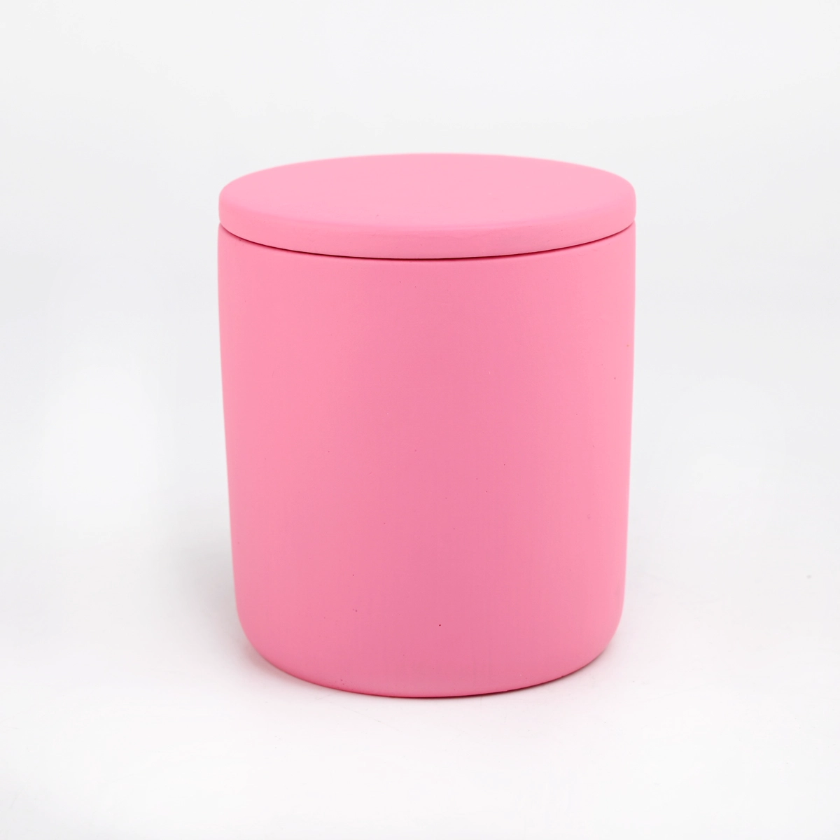 Sunny colorful concrete candle jar with lids for wholesale 