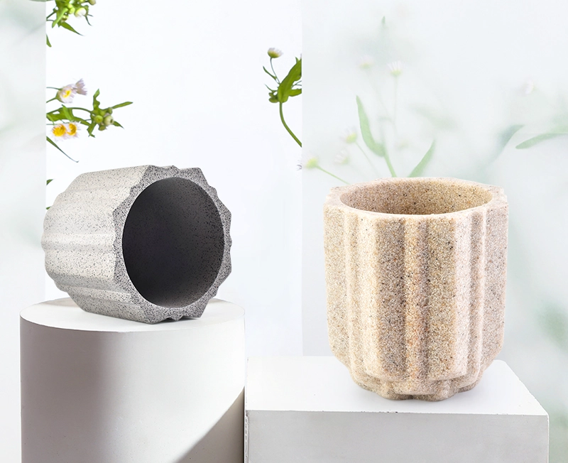 13oz 370ml concrete candle containers gear-shaped design