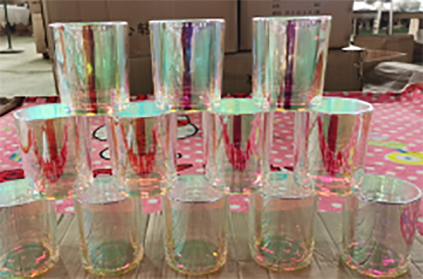 Stunning glass candlestick craft with colorful plating