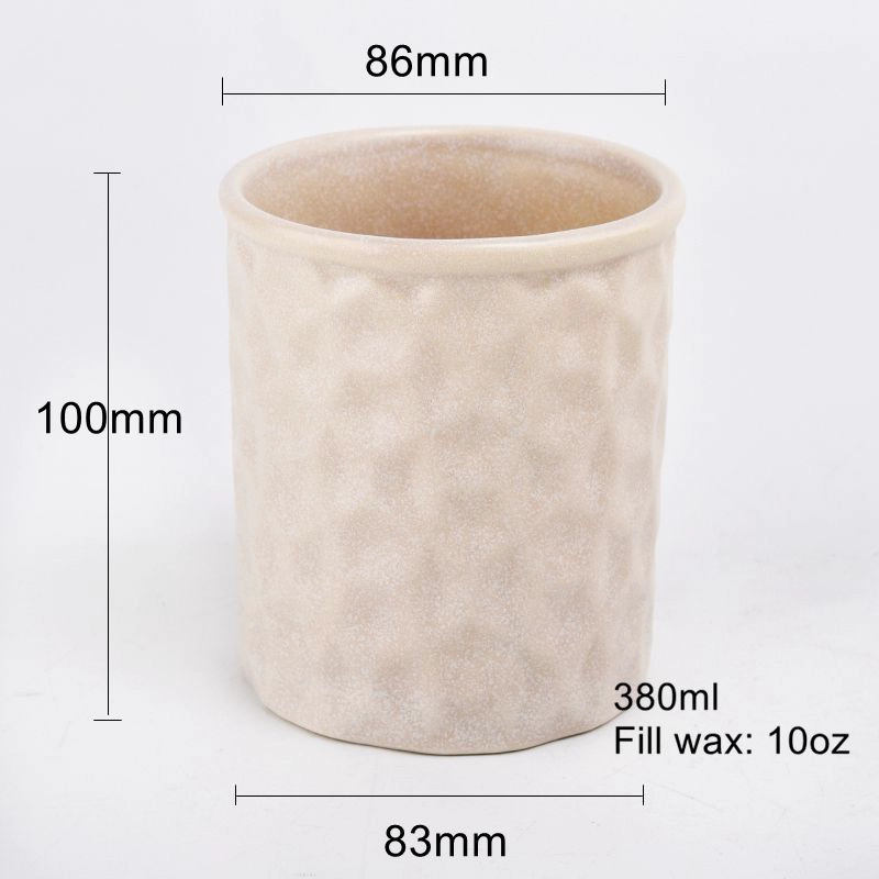 home decor 10oz pattern ceramic candle jar