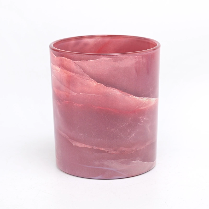 Customized Glass Candle Vessels Wholesale 8oz Glass Candle Jar Colorful Painting Candle Glass