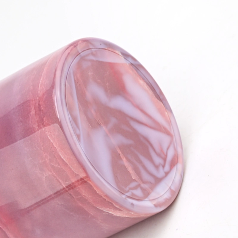 Customized Glass Candle Vessels Wholesale 8oz Glass Candle Jar Colorful Painting Candle Glass