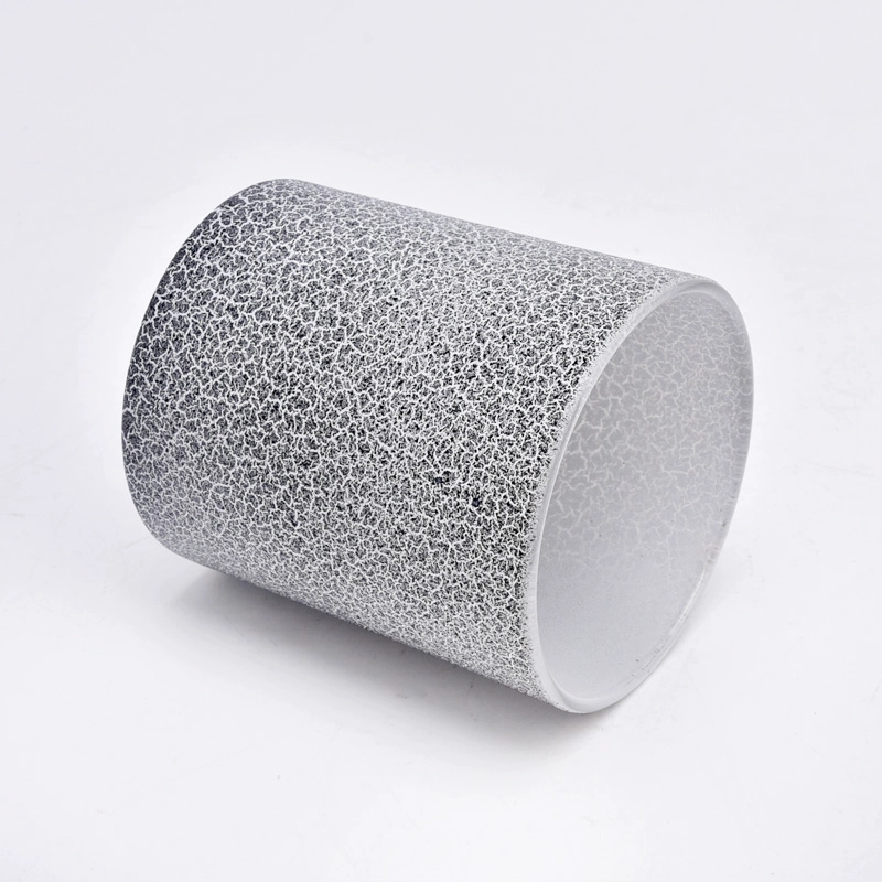 Empty Glass Candle Jar For Candle Making Cracked Pattern Glass Candle Holders Wholesale Empty Glass Candle Jar For Candle Making Cracked Pattern Glass Candle Holders Wholesale