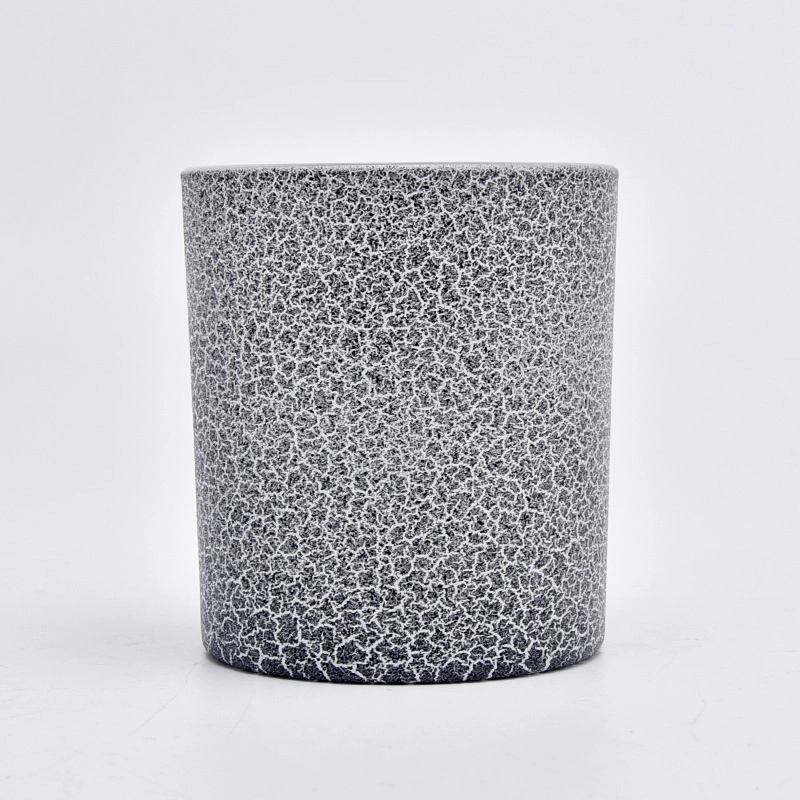 Empty Glass Candle Jar For Candle Making Cracked Pattern Glass Candle Holders Wholesale Empty Glass Candle Jar For Candle Making Cracked Pattern Glass Candle Holders Wholesale