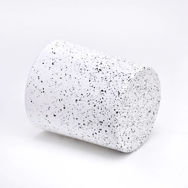 Luxury decor glass candle jar 10oz white glass vessel wholesale