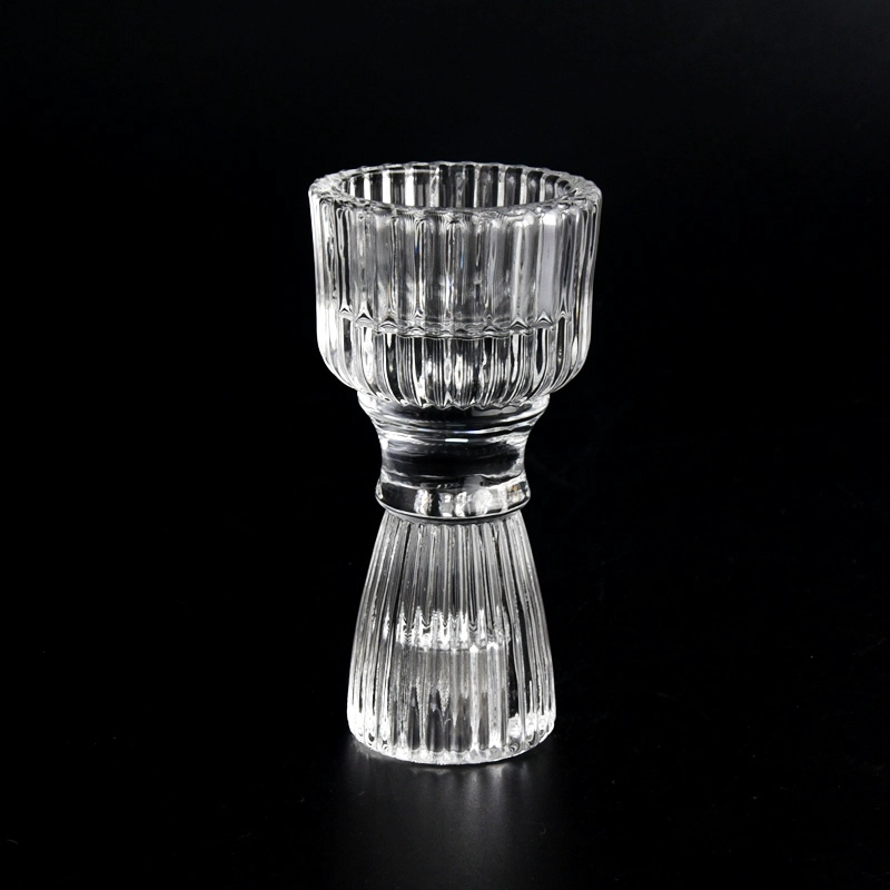 Large strip pattern glass candle containers for candle making - COPY - ndk5ui