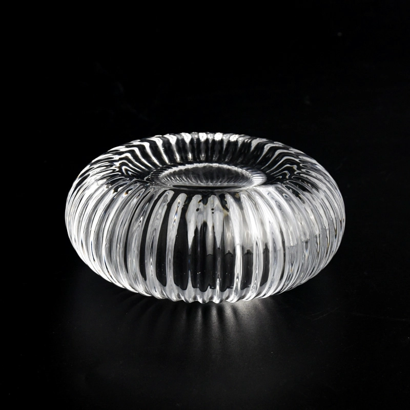 Wholesale 40ml circular vertical edge effect glass candle holders